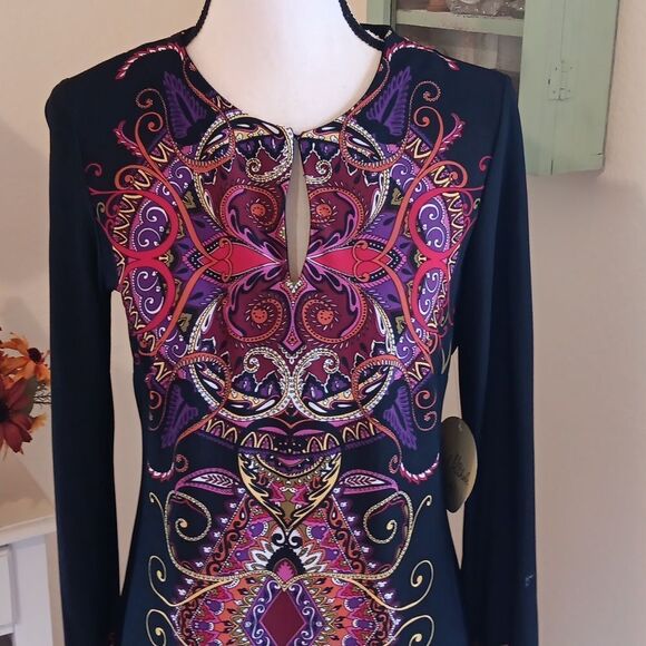 NWT Emma & Michele Shift . Arabesque. Dark Academia. Soft Knit - Picture 2 of 12